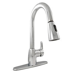 1 Handle Pull Out Sprayer Kitchen Faucet with deckplate