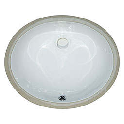 Vanity White Oval Porcelain Kitchen Sink 1512